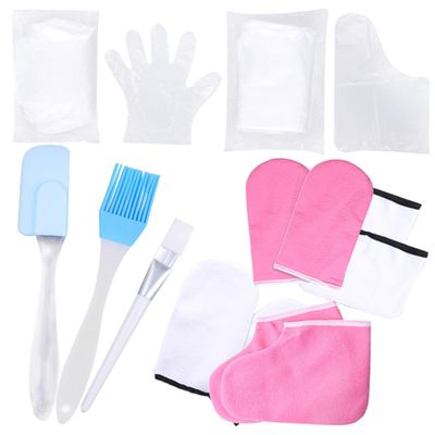 LOORGVEL Moisturizing Hand Wax Gloves Paraffin Wax Treatment for Foot Care Spa Gloves Exfoliating Scrub Relief for Arthritis Pain Random Color