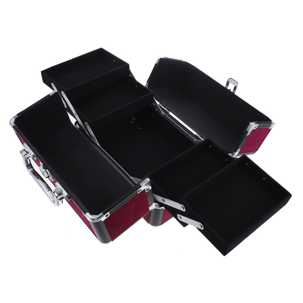 DEARMAMY 1Pc Large Capacity Makeup Case Portable Cosmetic Container for Travel for Organizing Toiletries and Beauty Tools Makeup Artists
