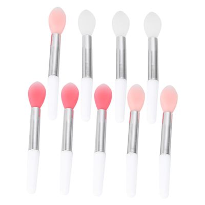 CALLARON 9pcs Silicone Lip Brush Kit Makeup Lipstick Applicator Lip Mask Brush for Travel