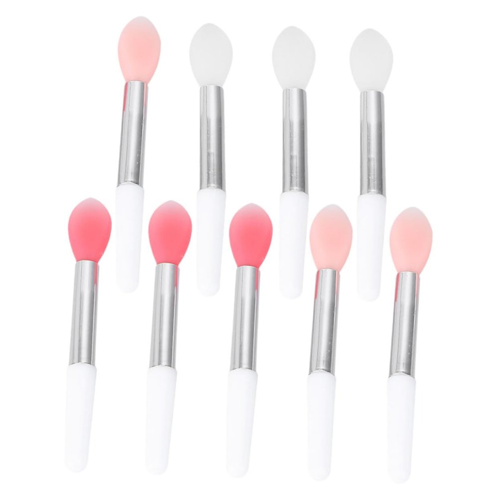 CALLARON 9pcs Silicone Lip Brush Kit Makeup Lipstick Applicator Lip Mask Brush for Travel