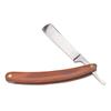 Vaguelly Stainless Steel Face Razor Manual Shaver Wood Handle Vintage Barber Tool view 1