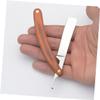 Vaguelly Stainless Steel Face Razor Manual Shaver Wood Handle Vintage Barber Tool view 4