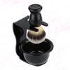 CALLARON Acrylic Shaving Tool Set 3-Piece Shaving Razor Brush Holder and Soap Bowl for Men view 4