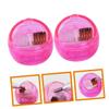 BIUDECO 2Pcs Nail Drill Bit Cleaner Box Portable Cleaning Brush for Nail Drill Bits Sturdy Soft and Hard view 3