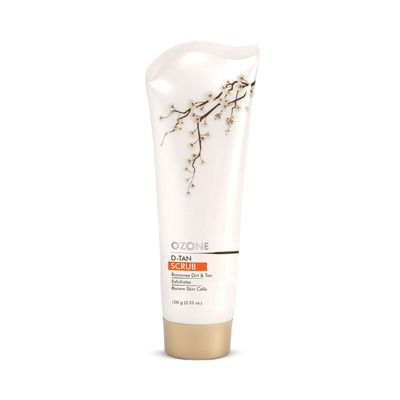 D-Tan Face Scrub | Enriched with Arbutin, Bees Wax & Lactic Acid | Detan Face Scrub For Men & Women | All Skin Types Removes Dirt, Tan, Exfoliates & Renew Skin Cells | 100 gm
