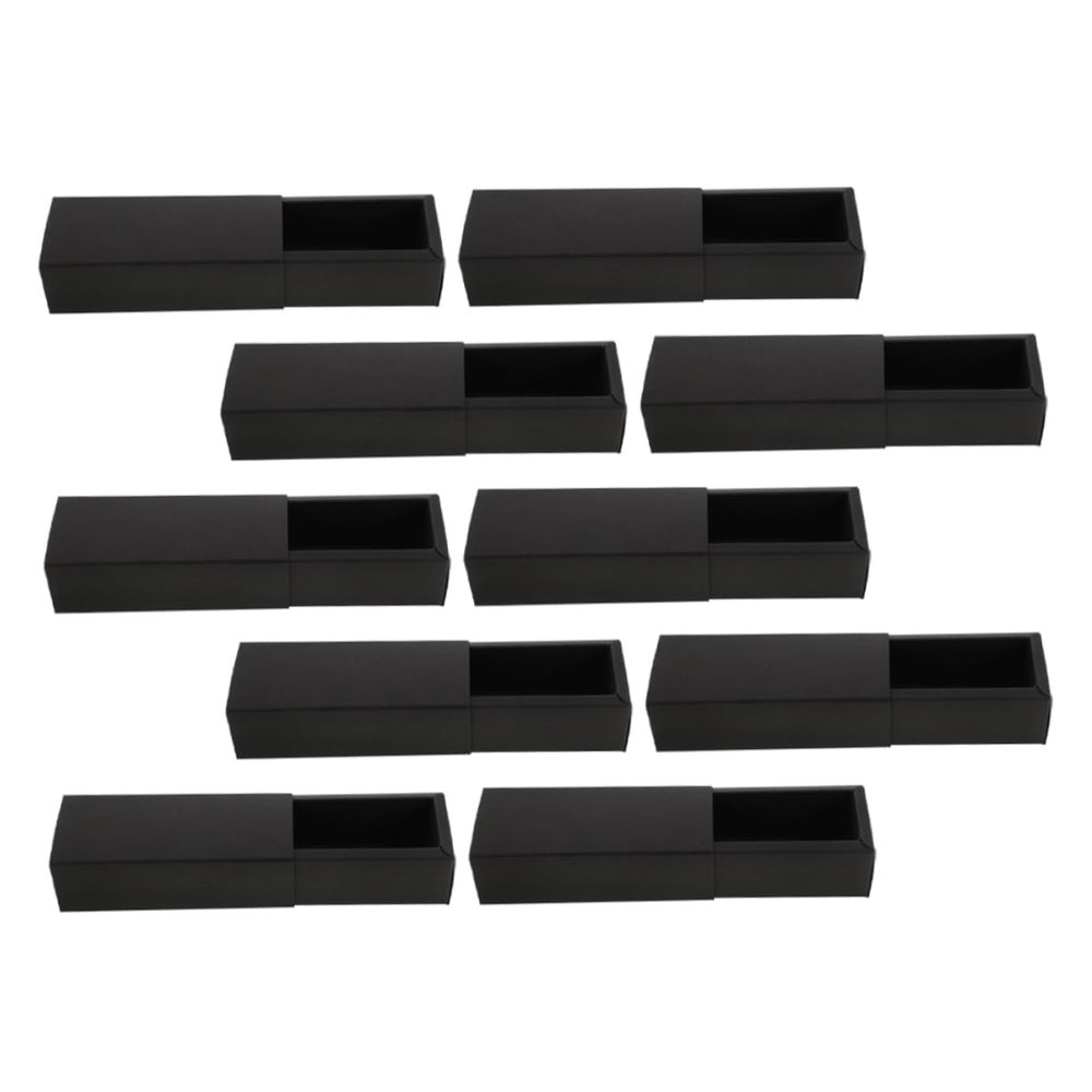 10pcs Kraft Paper Drawer Box for Lip Balm Essential Oil and Perfume Portable Storage Box for Small Business Cardboard Makeup Organizer
