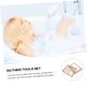 Beaupretty 4pcs Bath Towel Bathing Scrubber Kit Rubbing Tools Face Brush Supplies for Gentle Exfoliation and Cleaning view 4