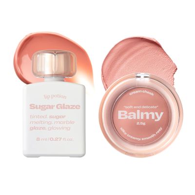 alternativestereo Lip Potion Sugar Glaze No.1 Nudy Ball & Balmy Cream Cheek No.0 Nudy Apricot