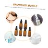 LALADEFIEE 6pcs Travel Glass Bottles Pump Refillable Oil Bottles Lotion Dispensers for Toiletries view 2