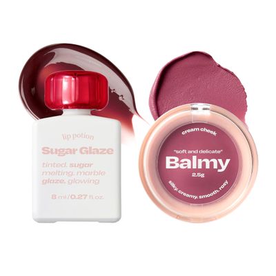 alternativestereo Lip Potion Sugar Glaze No.10 Wine Ball & Balmy Cream Cheek No.6 Plum Jam