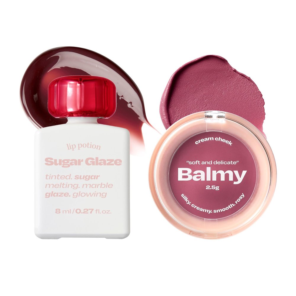 alternativestereo Lip Potion Sugar Glaze No.10 Wine Ball & Balmy Cream Cheek No.6 Plum Jam