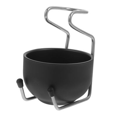 FOYTOKI Stainless Steel Shaving Tool Metal Soap Bowl Stand Razor Stand for Men's Grooming