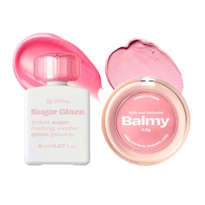 alternativestereo Lip Potion Sugar Glaze No.11 Dolly Ball & Balmy Cream Cheek No.2 Strawberry Milk