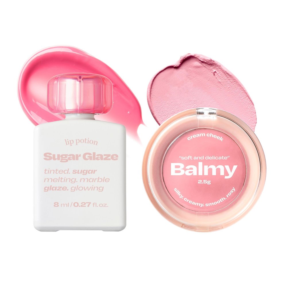 alternativestereo Lip Potion Sugar Glaze No.11 Dolly Ball & Balmy Cream Cheek No.2 Strawberry Milk