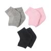 SAFIGLE 3pairs Moisturizing Gel Socks for Men Women Elastic Ankle Socks Cracking Heel Grey view 1
