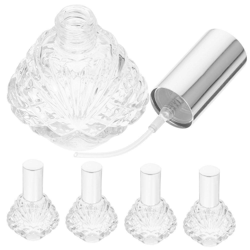 Beaupretty 5pcs Glass Perfume Bottles Refillable Spray Containers 15ml