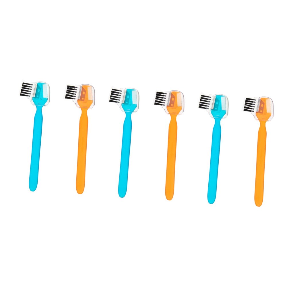 BESTYASH 6pcs Eyebrow Trimmer Kit Brow Razors with Brow Brush Eyebrow Comb Compact Design for Painless Shaping Trimming for Makeup Pouch Handbag