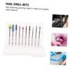 VALICLUD Nail Drill Bits Set 10pcs Tungsten Steel Polishing Heads for Manicure Compatible Electric Nail Files for Salon and Home Use view 3