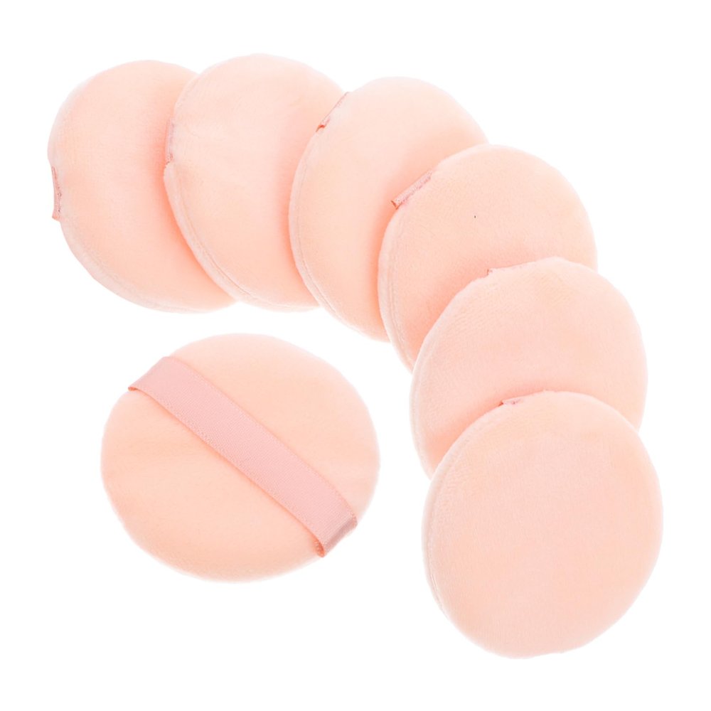 Beaupretty 7pcs Double-sided Makeup Sponges for Dry and Wet Use Versatile Face Powder Applicators Soft and Reusable Cream Puff for Makeup Application Skin-friendly Round Shape Natural
