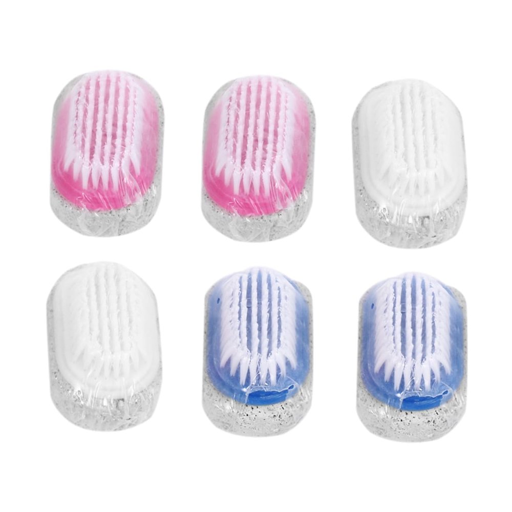IWOWHERO 6pcs Double-Sided Natural Foot Scrubber Exfoliating Callus Remover for Smooth Feet for Pedicure Care Random Color