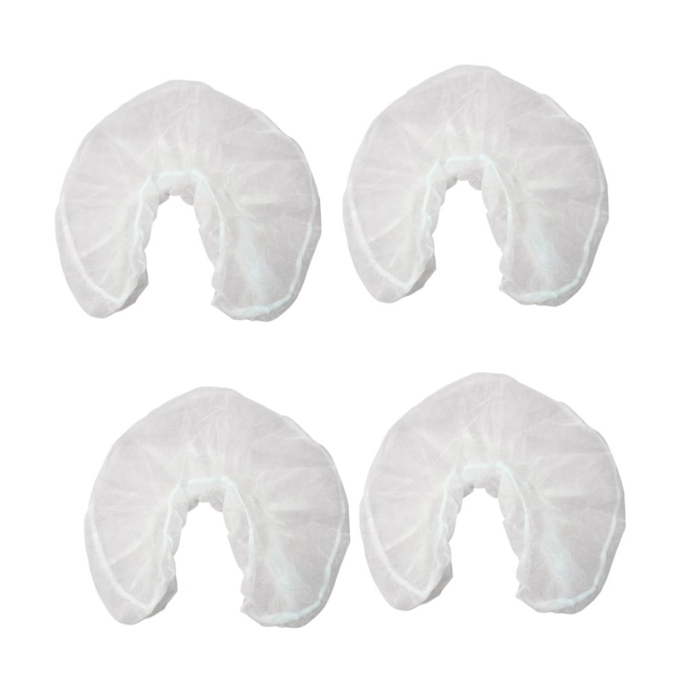 CHILDWEET 50pcs Non-Woven U-Shaped Pillowcase Headrest Neck Hotel Pillowcase Bulk Adult Travel Pillow Fabric Cushion Covers Bulk Pillow Cases Pillow Protectors U Shaped Pillowcase White