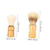 BESTYASH 2pcs Wooden Handle Shaving Brush Set Boar Bristles for Men for Shaving Cream and Beard Grooming Father's Day view 2