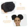DECORNIJIA 2pcs Afro Puff Hair Extensions Curly Bun Hairpieces for Women High Temperature Drawstring Chignon for Daily Wear Cosplay and Theme Parties view 2
