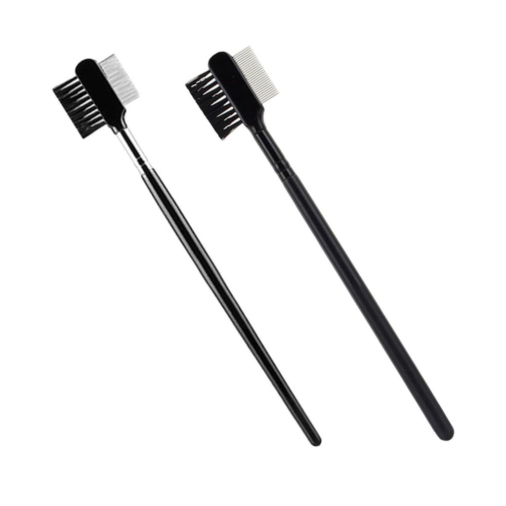 Beaupretty 2pcs Dual-ended Eyebrow and Eyelash Comb Portable Handheld Beauty Tools for Shaped Brows and Lashes for Travel and Daily Use