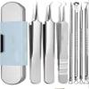 Medical Grade Blackhead Extraction Tool Kit, Professional Stainless Steels Acne Blackhead Remover Tweezers Tools and Pimple Popper Tool, Extraction Tools for Estheticians view 1