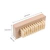 VALICLUD Natural Bristle Double Sided Nail Brush for Pedicure Wooden Handle Exfoliating Brush Nail Care view 2