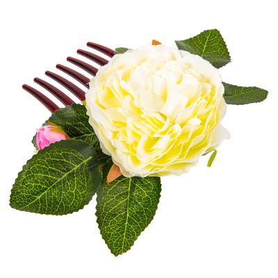Mikinona Flower Hair Comb for Women Elegant Decorative Side Hair Accessory for Bridal Special Occasions Versatile Floral Design Easy to Use Chic Stylish Safe Reliable Material