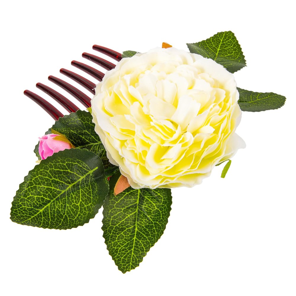 Mikinona Flower Hair Comb for Women Elegant Decorative Side Hair Accessory for Bridal Special Occasions Versatile Floral Design Easy to Use Chic Stylish Safe Reliable Material