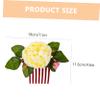 Mikinona Flower Hair Comb for Women Elegant Decorative Side Hair Accessory for Bridal Special Occasions Versatile Floral Design Easy to Use Chic Stylish Safe Reliable Material view 2