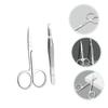 VICASKY Professional Stainless Steel Eyebrow Tweezer Scissor Set 2-Piece Beauty Makeup Tools for Precision Grooming for Eyebrow Shaping and Facial Hair Removal view 4