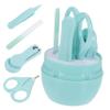 ANDRESLAD 1set Nail Clipper Set Ergonomic Handle Safety Scissors and Rounded Nail File for Newborn Grooming Non- Design Includes Storage Box for Easy Organization view 1