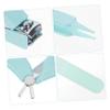 ANDRESLAD 1set Nail Clipper Set Ergonomic Handle Safety Scissors and Rounded Nail File for Newborn Grooming Non- Design Includes Storage Box for Easy Organization view 3