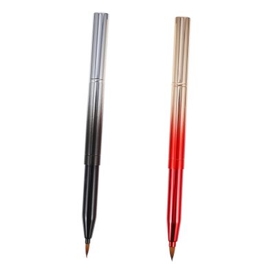 Beaupretty 2pcs Dual Ended Lip Brush Retractable Lipstick Applicator with Soft Fibers for Precision Makeup for Beauty Salon Home Outdoor Use Random Color
