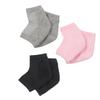 BESTYASH 3 Pairs Moisturizing Gel Heel Socks for Men and Women Breathable Ankle Socks Anti-Dry Cracked Heel Protection Black Grey Pink view 1