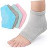 BESTYASH 3 Pairs Moisturizing Gel Heel Socks for Men and Women Breathable Ankle Socks Anti-Dry Cracked Heel Protection Black Grey Pink view 3