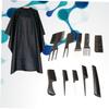 Ipetboom 1set Hair Cutting Tool Men Includes Scissors Thinning Shears Comb Neck Duster Brush and Barber Cape Lightweight and Portable Hairdressing Kit for Home and view 3