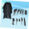Ipetboom 1set Hair Cutting Tool Men Includes Scissors Thinning Shears Comb Neck Duster Brush and Barber Cape Lightweight and Portable Hairdressing Kit for Home and view 4