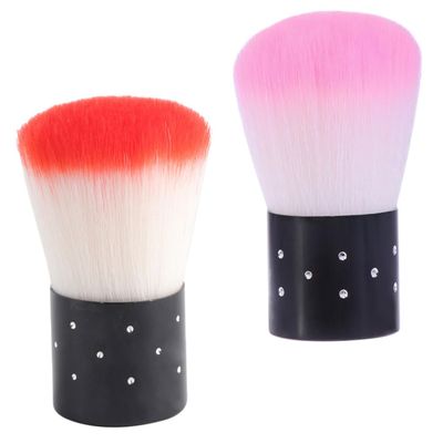 BIUDECO 2PCS Soft Nail Dust Brush Set for Cleaning and Manicure Portable Nail Powder Cleaning Brushes for Women and Grooming