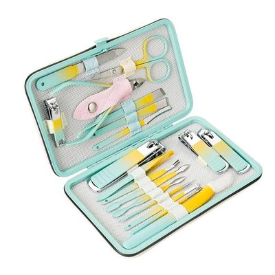 18 Pieces Stainless Steel Manicure Kit Nail Clippers and Beauty Tool Portable Set Mens Manicure Set Mens Grooming Kit