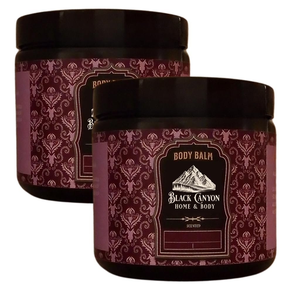 Black Canyon Apple Berry Ice Scented Body Balm with Jojoba Oil, 16 Oz (2 Pack)