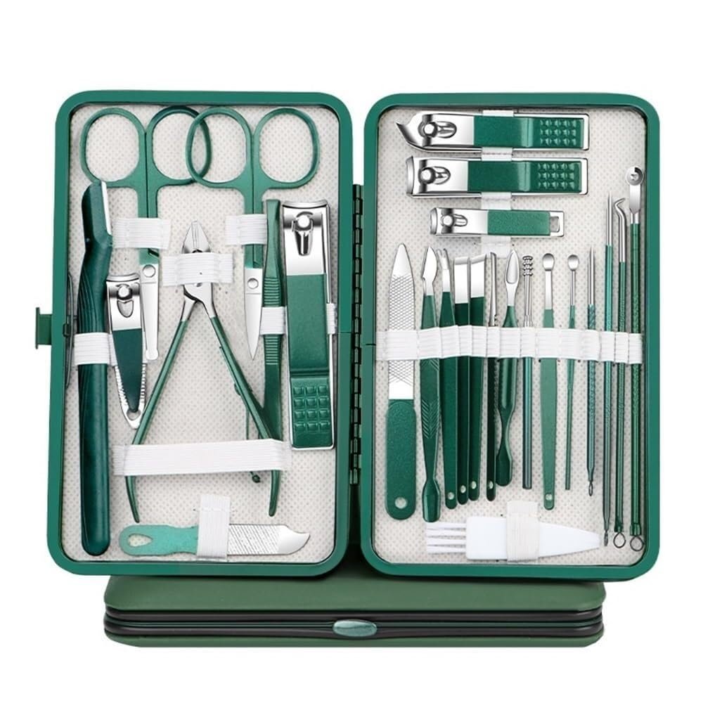 26 Pieces Stainless Steel Manicure Kit Manicure Set Professional Nail Clippers Kit Pedicure Care Tools- Stainless Steel Women Grooming Kit