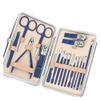 18 Pieces Stainless Steel Manicure Kit Manicure Set Nail Clippers Pedicure Kit Stainless Steel Manicure Kit Professional Grooming Kits Nail Care Tools with(Azul) view 1