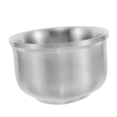 ARTSEWPLY Stainless Steel Shave Soap Bowl Versatile Wet Shaving Mug for Men for Home and Barber Use Compact Design for Travel for Facial Cleansing