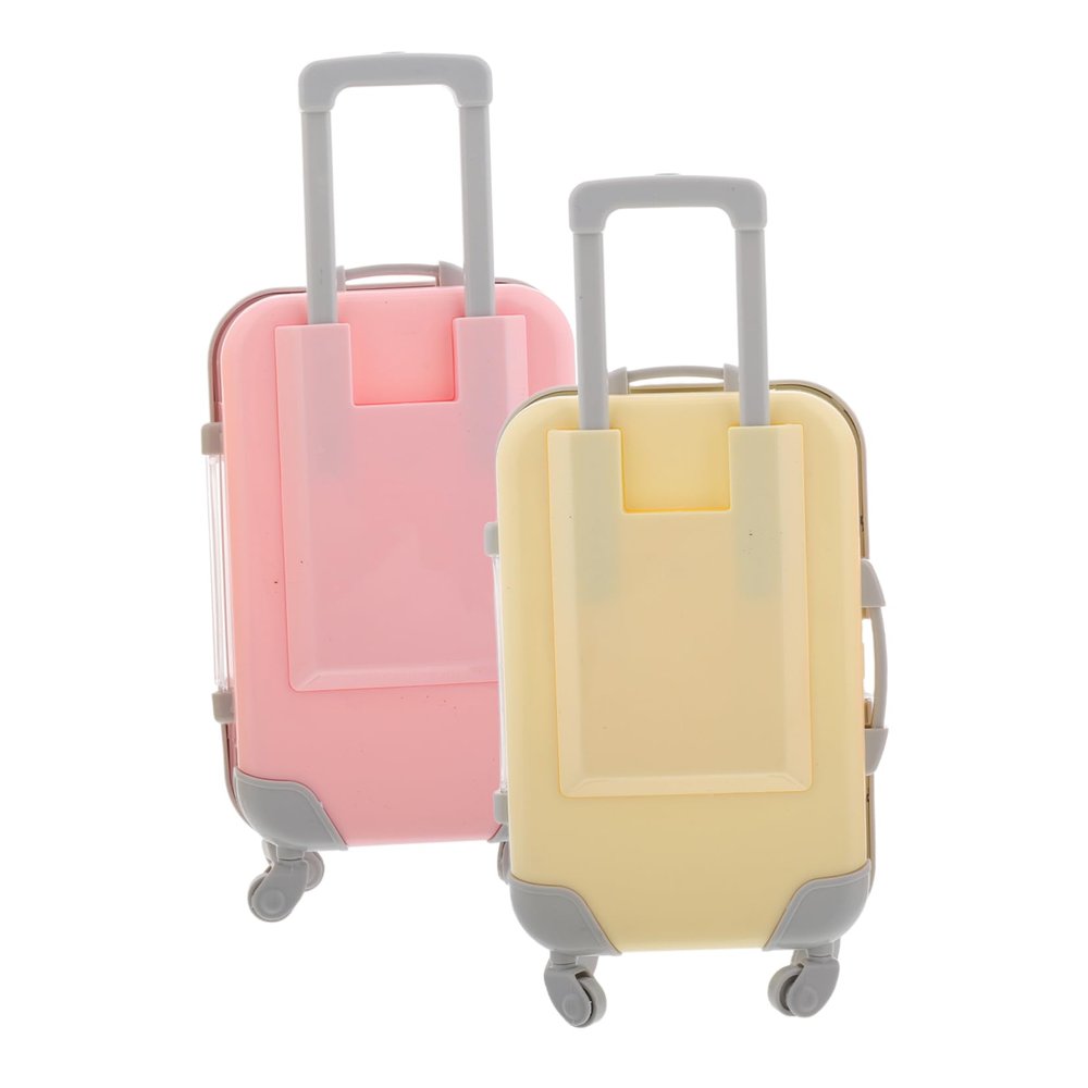 PartyKindom 2pcs Mini Eyelash Organizer Case Portable Trolley Box for False Eyelashes and Cosmetics Travel Makeup Storage for Easy Packing and Organization