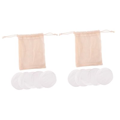 FRCOLOR 2sets Fiber Reusable Makeup Remover Pads with Storage Bag Set Washable Face Pads for Gentle Makeup Removal and Skin Care Lightweight and Portable for Daily Use 6pcs*2