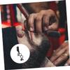Happyyami 1Pc Double Finger Ring Razor Holder Manual Shaving Stand for Beard Sideburns and Hair Cutting Durable Design for Home Professional Use present for Men view 2